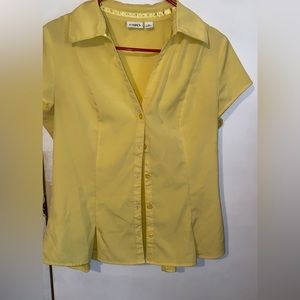 CATO Short Sleeve Button Down Blouse